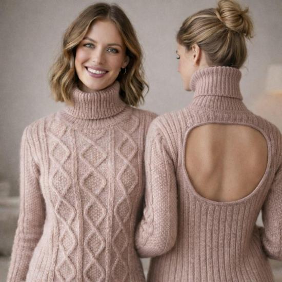  STUDIO MINIMALE 터틀넥 스튜디오 미니멀 라렐라 오픈 백  파스텔 민트