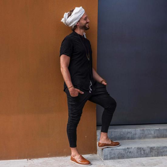  크로우 컬렉티브 트레이닝/조거 팬츠 크로우 콜렉티브 저니 팬츠 피치 블랙 - CROW COLLECTIVE