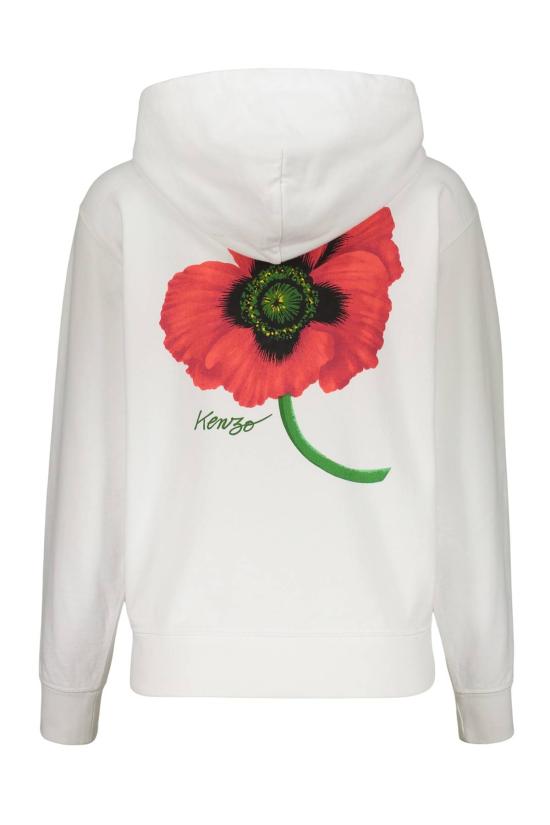  겐조 긴팔 티셔츠 켄조 풀집 스웨트셔츠 화이트 - KENZO