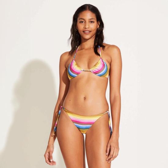  Vitamin A 비키니 수영복 비타민 A 지아 트라이앵글 비키니 탑 레인보우