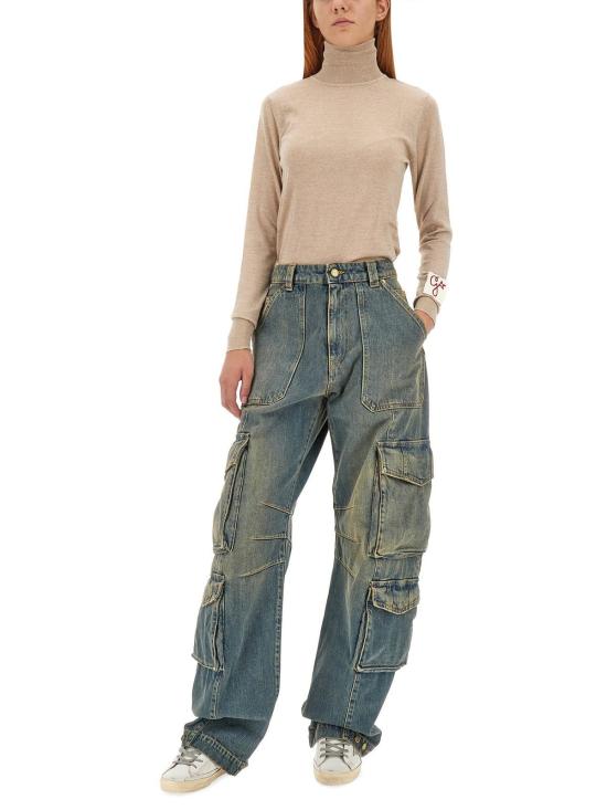  골든구스 터틀넥 골든 구스  셔츠 베이지 - GOLDEN GOOSE