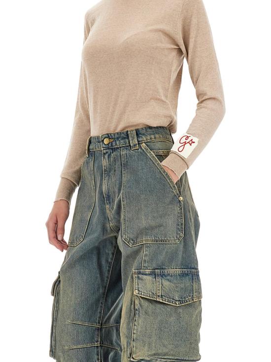  골든구스 터틀넥 골든 구스  셔츠 베이지 - GOLDEN GOOSE