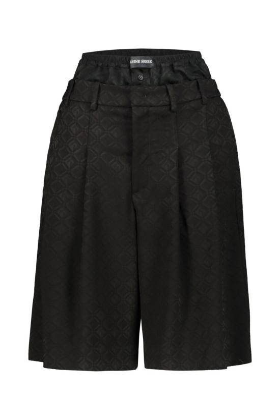  마린세르 숏팬츠 마린 세르 문 다이아몬드 자카드 테일러링 쇼츠 블랙