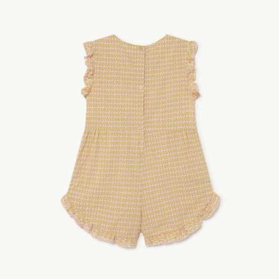  [키즈] 더 애니멀스 옵저버토리 오버롤 어린이 동물 관측소 다람쥐 롬퍼 노란 꽃 - THE ANIMALS OBSERVATORY