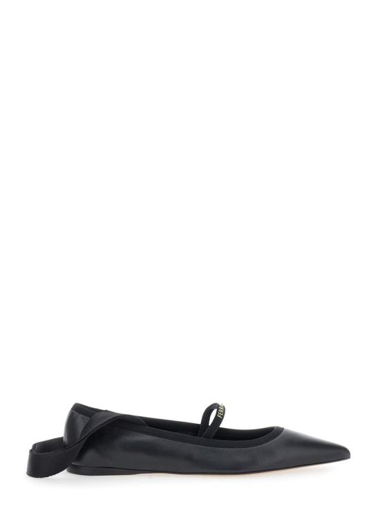  살바토레 페라가모 플랫 슈즈 페라가모 카리체 발레 슈즈 블랙 - SALVATORE FERRAGAMO