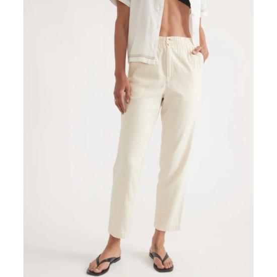  Marine Layer 스트레이트 팬츠 마린 레이어 엘르 풀온 팬츠 화이트 - OTHER BRANDS