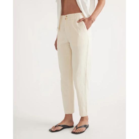  Marine Layer 스트레이트 팬츠 마린 레이어 엘르 풀온 팬츠 화이트 - OTHER BRANDS