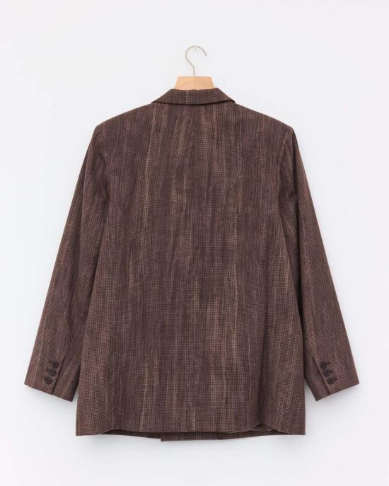  콜보 수트 자켓 더블 브레스트 블레이저 워시드 브라운 하운드투스 - COLBO