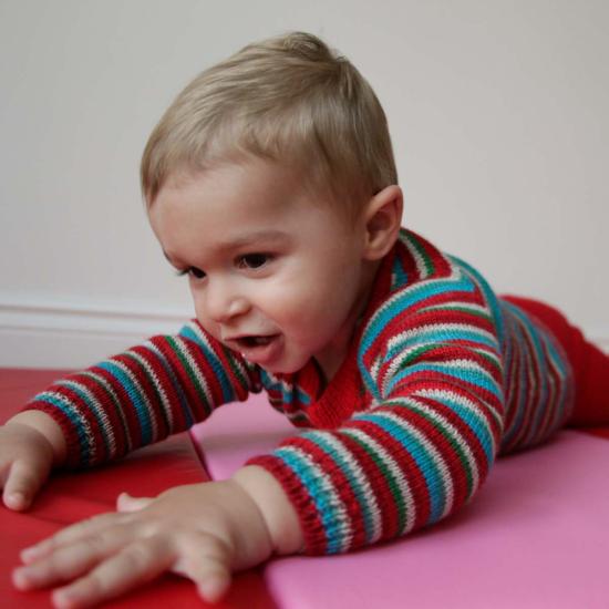  [키즈] 빌드 하우스 오브 리틀 풀오버 키즈  베이비 알파카 가디건 멀티 스트라이프 - VILD HOUSE OF LITTLE