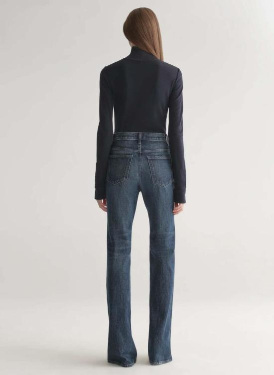  에이엘씨 블라우스 A.L.C. 엘리스 니트 립 콤보 탑 딥 네이비 - A.L.C.