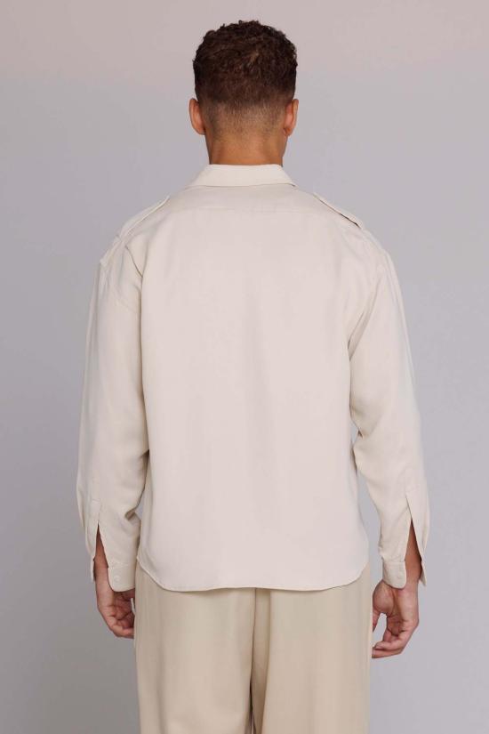  Graphia New York 긴팔 셔츠 그라피아 뉴욕 존스 사파리  내추럴 새틴 - OTHER BRANDS