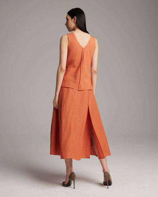  보즈 민소매 티셔츠 Voz 린넨 로우엣지 탱크탑 블랙/화이트 - VOZ