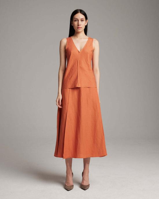  보즈 민소매 티셔츠 Voz 린넨 로우엣지 탱크탑 블랙/화이트