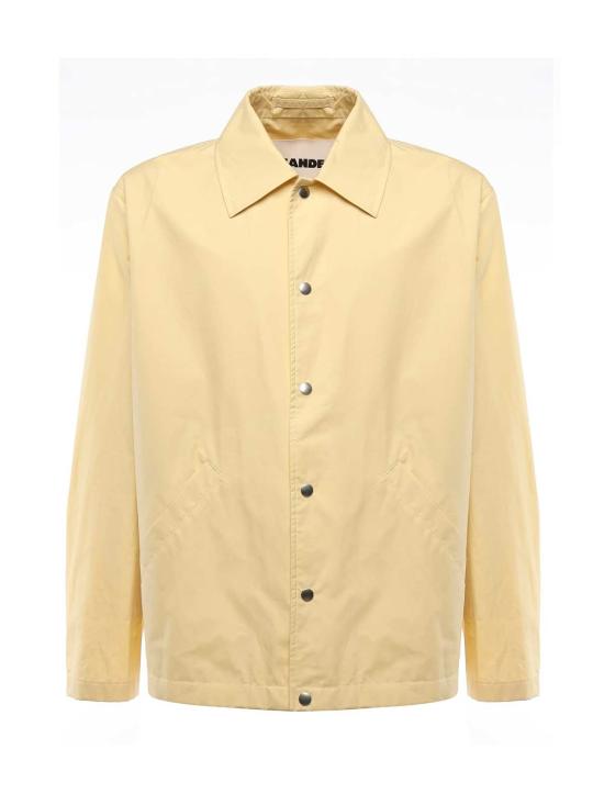  질샌더 자켓 질 샌더 로고 재킷 파스텔 옐로우