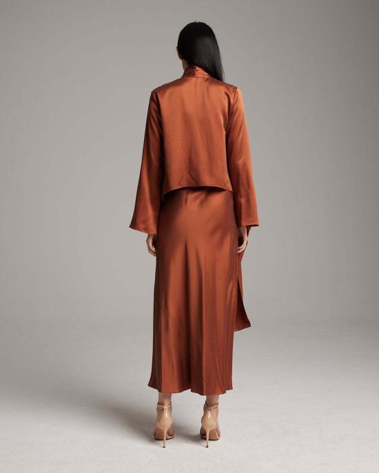  보즈 블라우스 Voz 실크 페더라이트 랩  골드 - VOZ