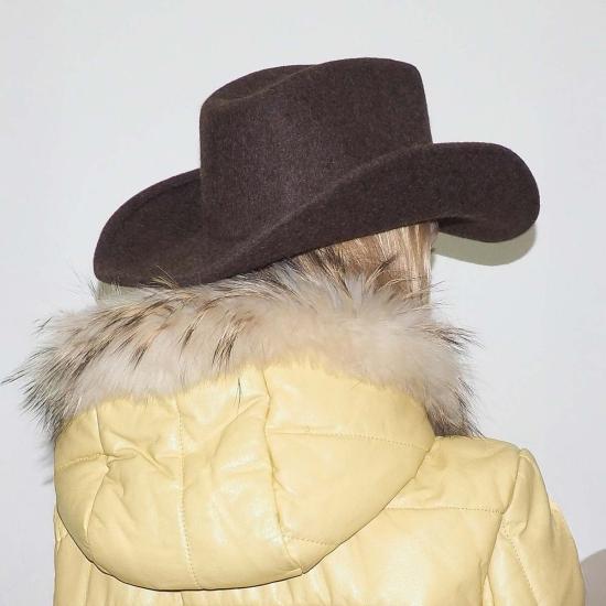  클라이드 모자 카우보이  브라운 멜란지 - CLYDE