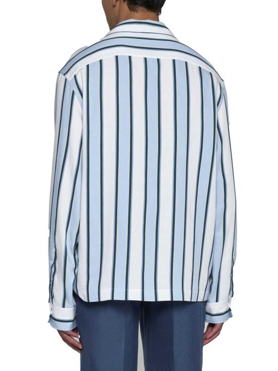  에트로 긴팔 셔츠 Etro 자수 비스코스 블렌드 셔츠 Rigato - ETRO