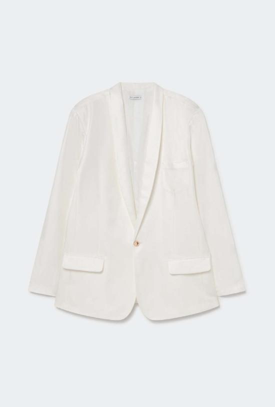  실크 런드리 수트 자켓 트윌 마이애미 블레이저 화이트 - SILK LAUNDRY
