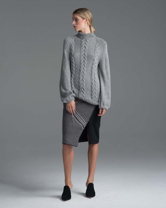  VOZ 터틀넥 Voz 케이블 니트