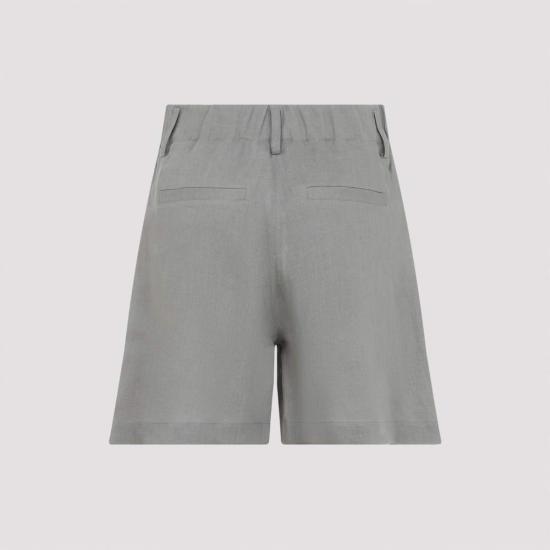  브루넬로 쿠치넬리 숏팬츠 린넨 버뮤다 쇼츠 카키 - BRUNELLO CUCINELLI