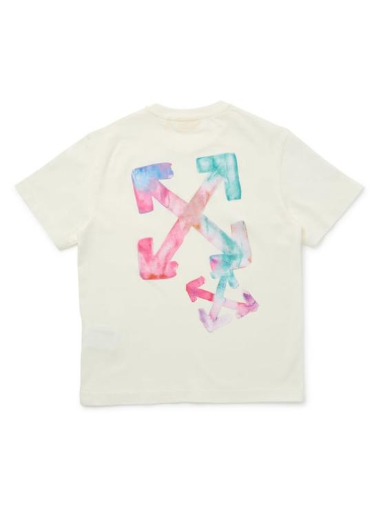 [키즈] 오프화이트 탑 스프레이 로고 티셔츠 (화이트) (어린이용) - OFF WHITE