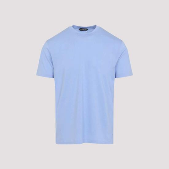  톰포드 반팔 티셔츠 톰 포드 라이오셀 티셔츠 헤론 블루 - TOMFORD
