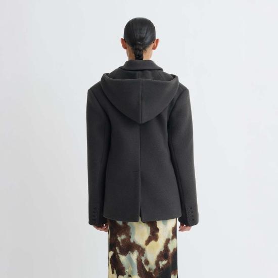  나누슈카 수트 자켓 브리오네 후드 블레이저 미드나잇 그린 - NANUSHKA