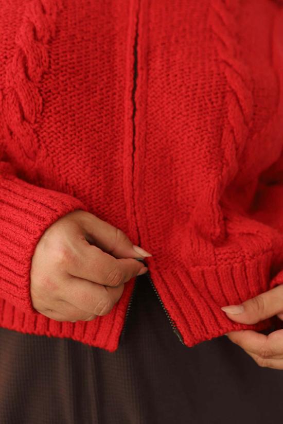  Noble 가디건 노블 브레이드 니트  파프리카 - OTHER BRANDS