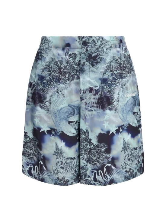  오프화이트 숏팬츠 프린트 볼링 반바지