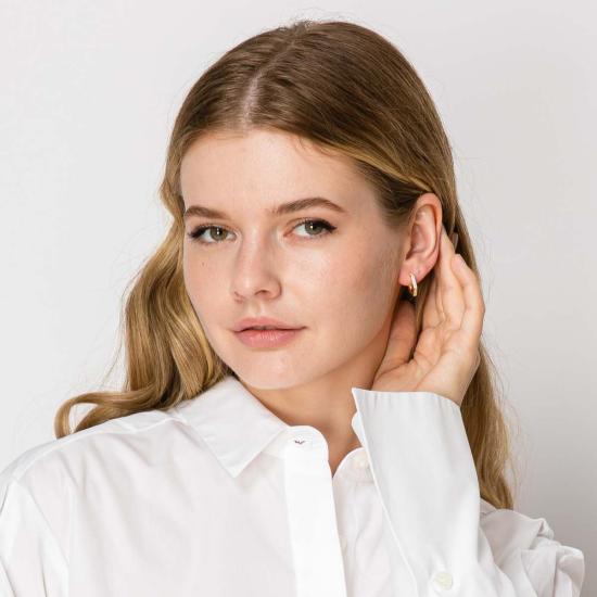  제니스 사빗 이어링 재니스 새빗 스몰 후프  골드 - JANIS SAVITT