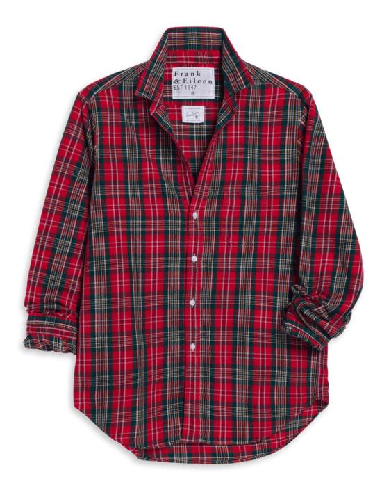  프랭크 앤 에일린 셔츠 프랭크 & 아일린 아일린 릴렉스 버튼업 셔츠 멀티 레드 블루 체크