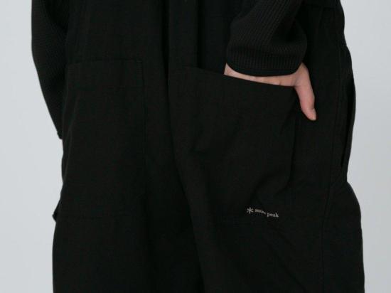  스노우피크 오버롤 스노우 피크 타키비 라이트 립스톱 오버롤 블랙 - SNOW PEAK