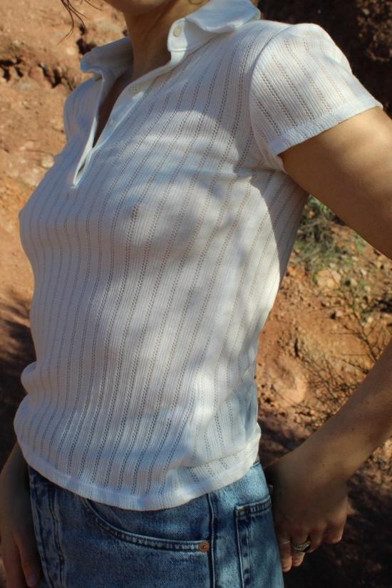  Angie Bauer 반팔 티셔츠 앤지 바우어 제인 탑 크림