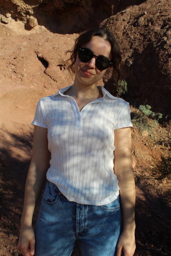  Angie Bauer 반팔 티셔츠 앤지 바우어 제인 탑 크림 - OTHER BRANDS