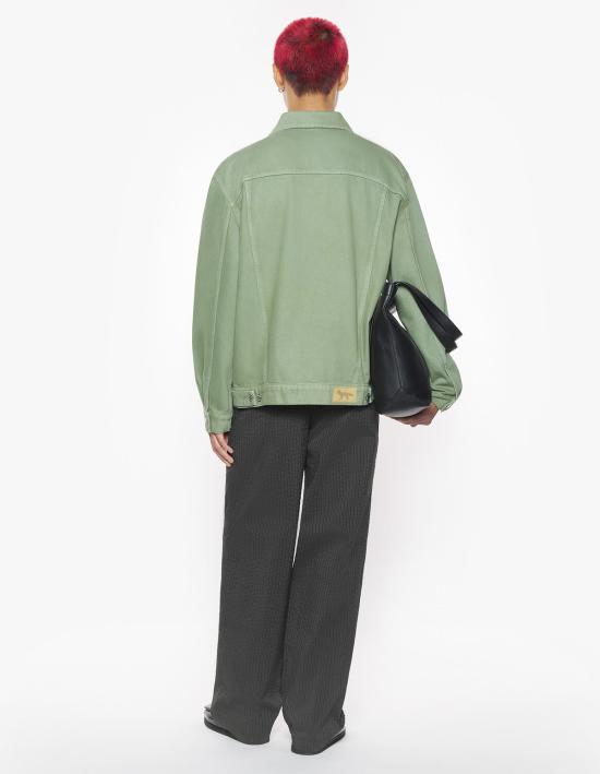  메종키츠네 자켓 메종 키츠네 트러커 재킷 터프 그린 - MAISON KITSUNE