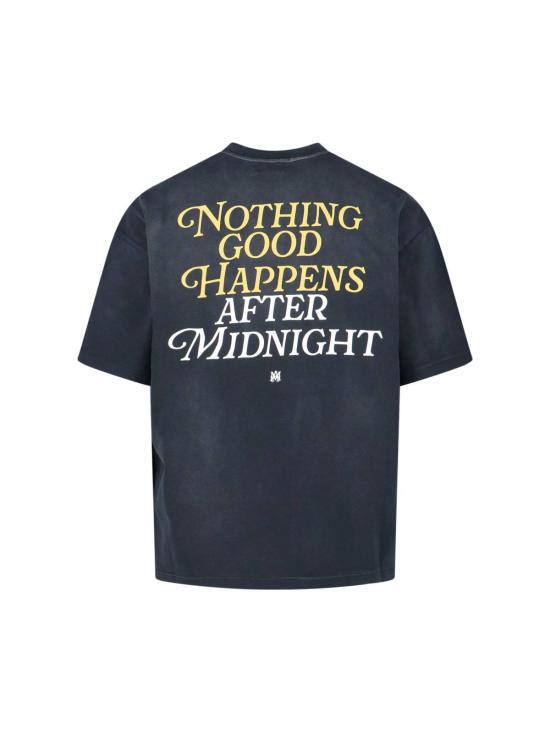  아미리 반팔 티셔츠 나이츠 로고 티셔츠 블랙 - AMIRI