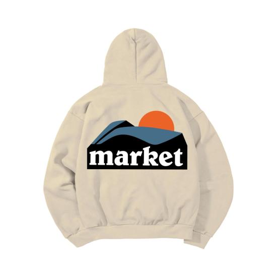  마켓 긴팔 티셔츠 온 더 호라이즌 후드티 - MARKET