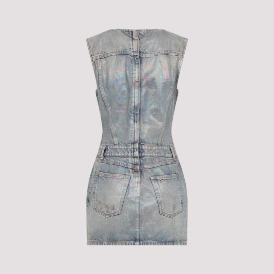  아크네 스튜디오 숏 원피스 미니 드레스 아우즈 미드 블루 - ACNE STUDIOS