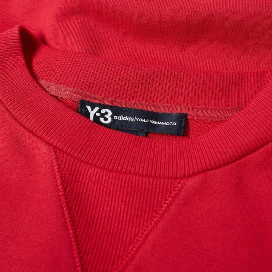  와이쓰리 긴팔 티셔츠 Y 3 백 로고 크루넥 칠리 페퍼 - Y-3