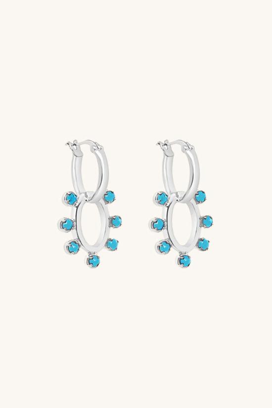  시에라 윈터 주얼리 이어링 돌리 후프  터쿼이즈