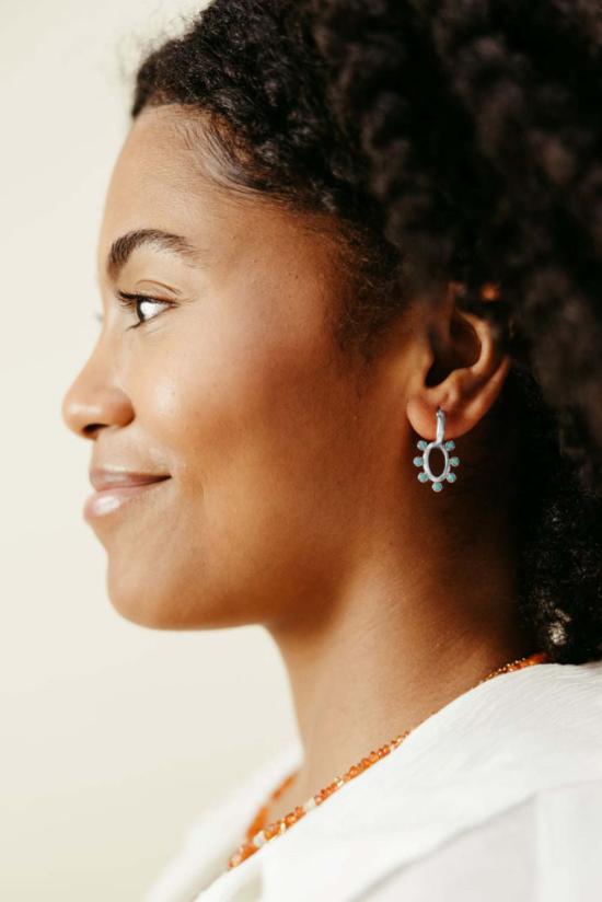  시에라 윈터 주얼리 이어링 돌리 후프  터쿼이즈 - SIERRA WINTER JEWELRY