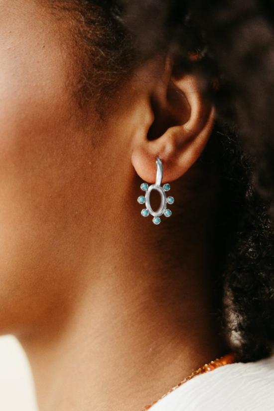  시에라 윈터 주얼리 이어링 돌리 후프  터쿼이즈 - SIERRA WINTER JEWELRY