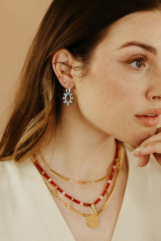  시에라 윈터 주얼리 이어링 돌리 후프  터쿼이즈 - SIERRA WINTER JEWELRY