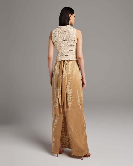  보즈 민소매 티셔츠 플람 니트 크롭탑 - VOZ