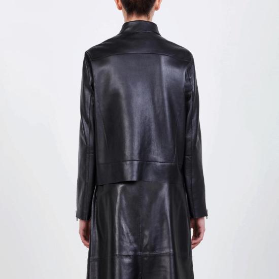  알리지 자켓 알리시 A4013 크롭 가죽 재킷 네로 - ALYSI