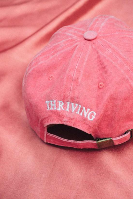  Hand embroidered hat 모자 현대 사회가 번성하고 있는  캔디 핑크 - OTHER BRANDS