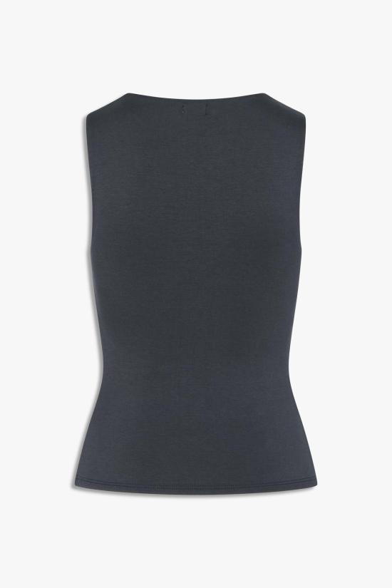  저스트 블랙 데님 블라우스 민소매 탱크탑 - JUST BLACK DENIM