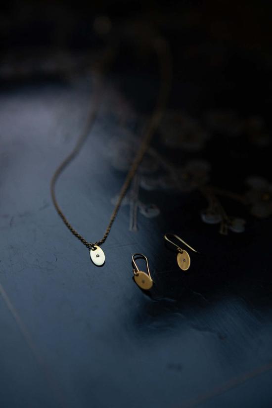  에리카 타노브 목걸이/팬던트 에리카 타노프 오범 다이아몬드 목걸이 14k 골드 - ERICA TANOV