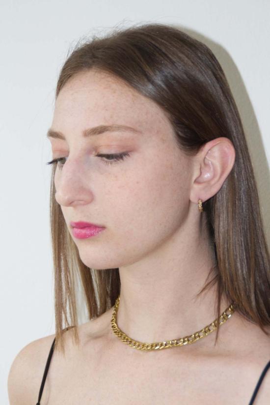  레이어스 이어링 화강암 후프 귀걸이 - LLAYERS