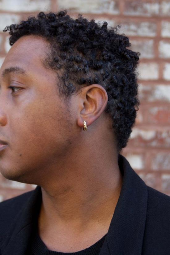  레이어스 이어링 화강암 후프 귀걸이 - LLAYERS